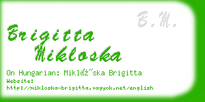 brigitta mikloska business card